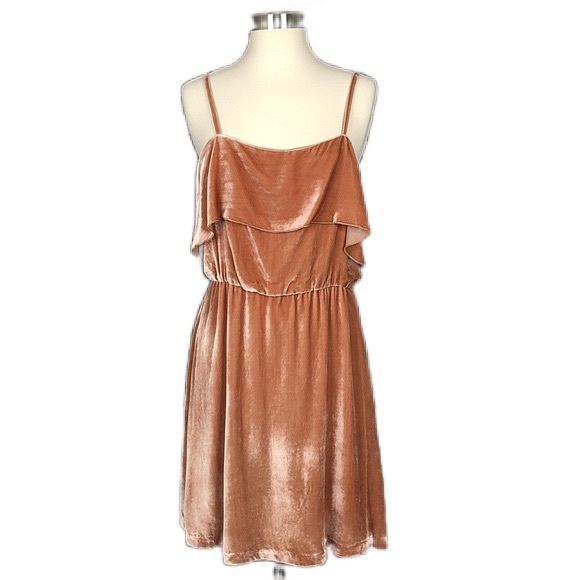 Alice + Olivia The Alexis Velvet Mini Dress in Rust, size 2 - Picture 6 of 11